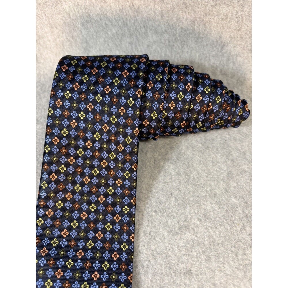 Corporate Image Tie Silk‎ Floral Geometric Pattern Colorful L:58” W:3”